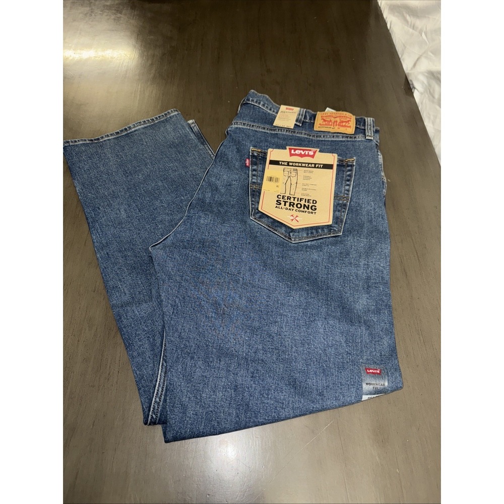 Levi's Workwear Western Fit Jeans 46 x 34 Regular Straight Stretch Zip Fly‎ NEW?